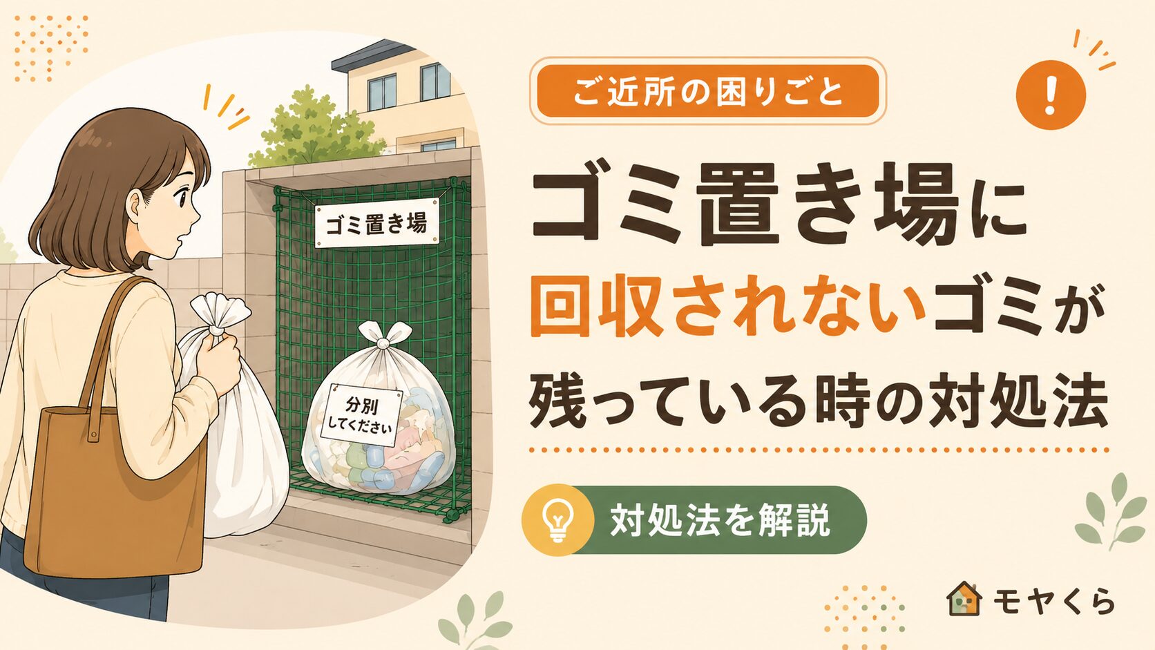 ゴミ置き場に回収されないゴミが残っているときの対処法