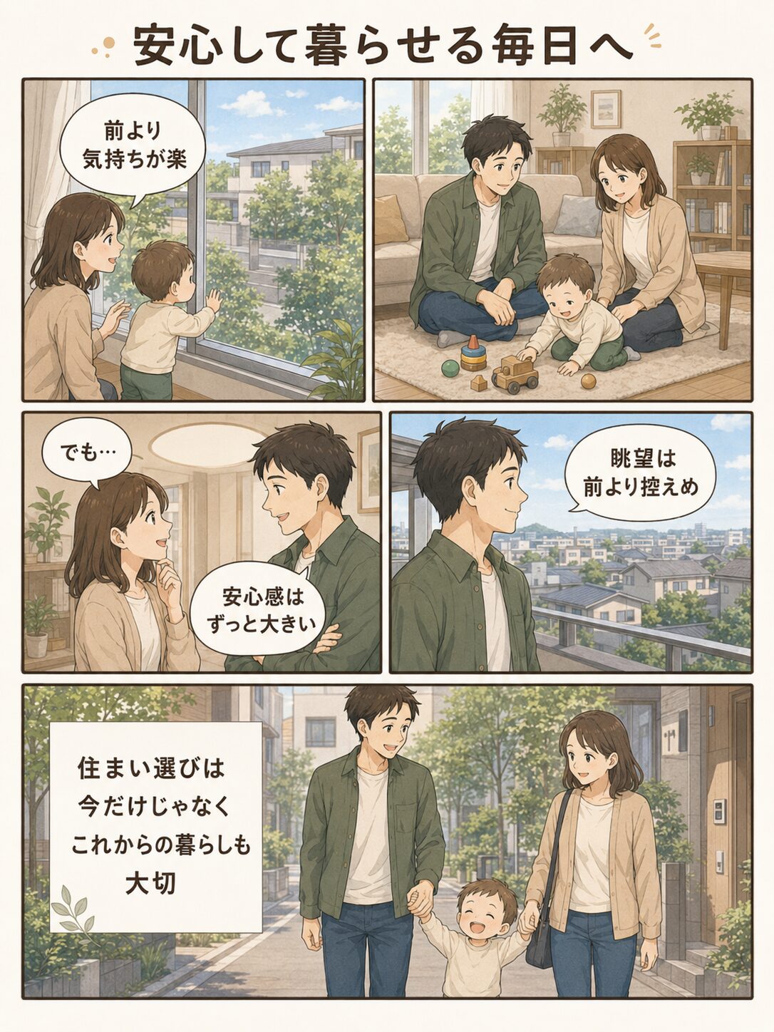 安心して暮らせる住まいを選び直した家族の漫画