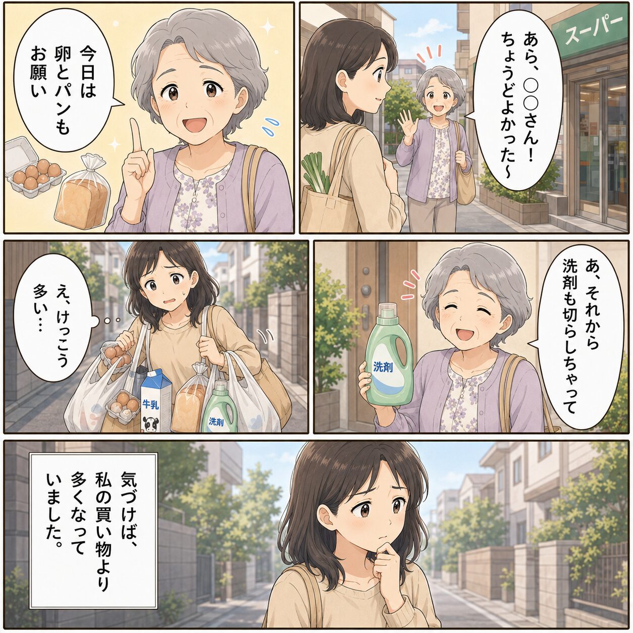 買い物代の精算が雑になり困る女性